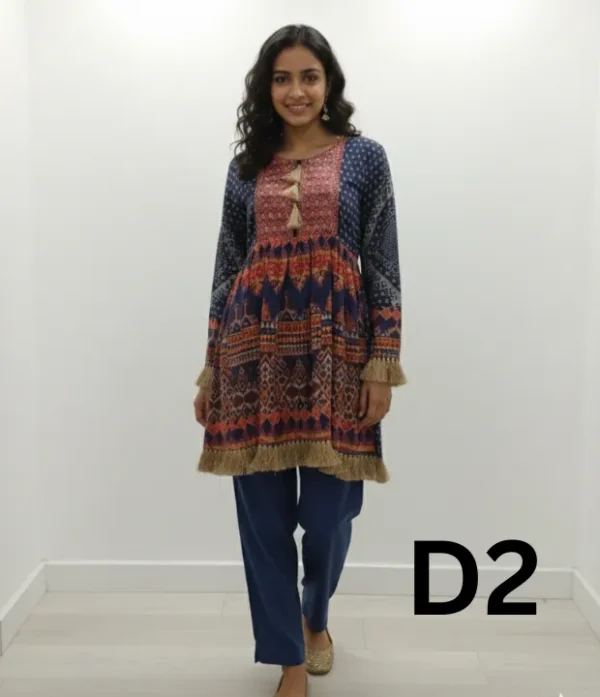 Printed Khaddar frock for girls in different sizes available for just 1799 Rupees