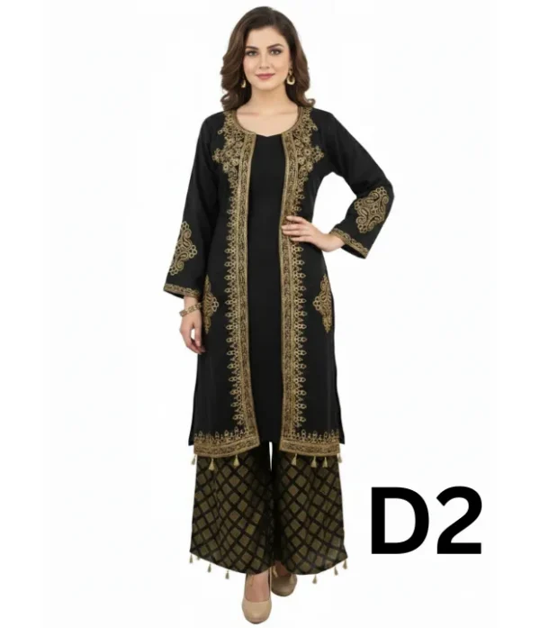 Printed 2 PC Linen frock with trousers in free size available for just 1499 Rupees