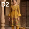 Embroidered Linen frock in free size available for just 1399 Rupees