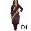 Printed 2 PC Linen frock with trousers in free size available for just 1499 Rupees