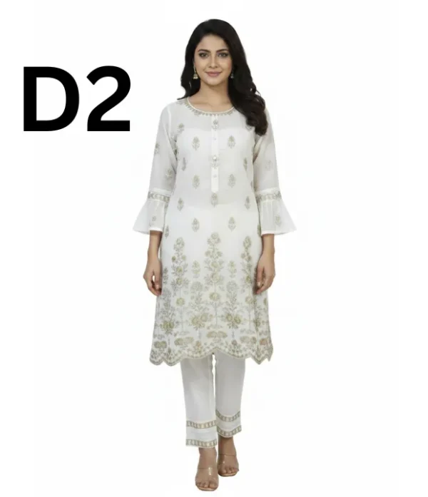 Embroidered Jacquard Frock & Shirt Free Size – Rs. 1599 Embroidered Jacquard frock and shirt in free size available for just 1599 Rupees