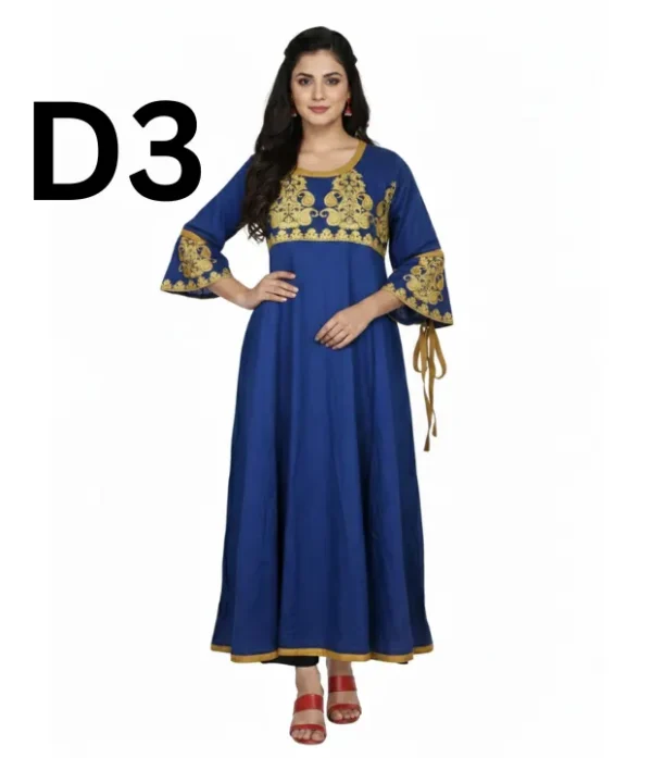 Embroidered Lawn frock in free size available for just 1199 Rupees