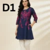 Embroidered Lawn frock in free size available for just 1199 Rupees