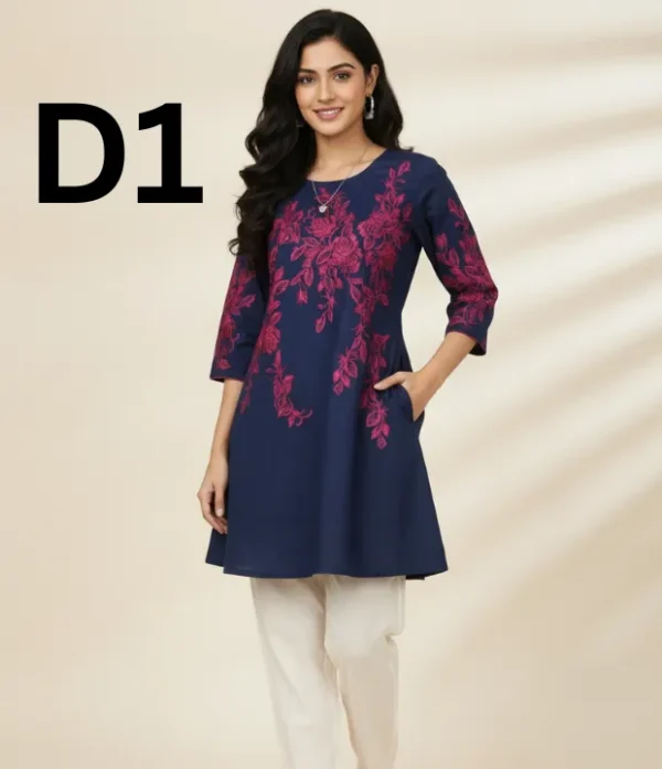 Embroidered Lawn frock in free size available for just 1199 Rupees