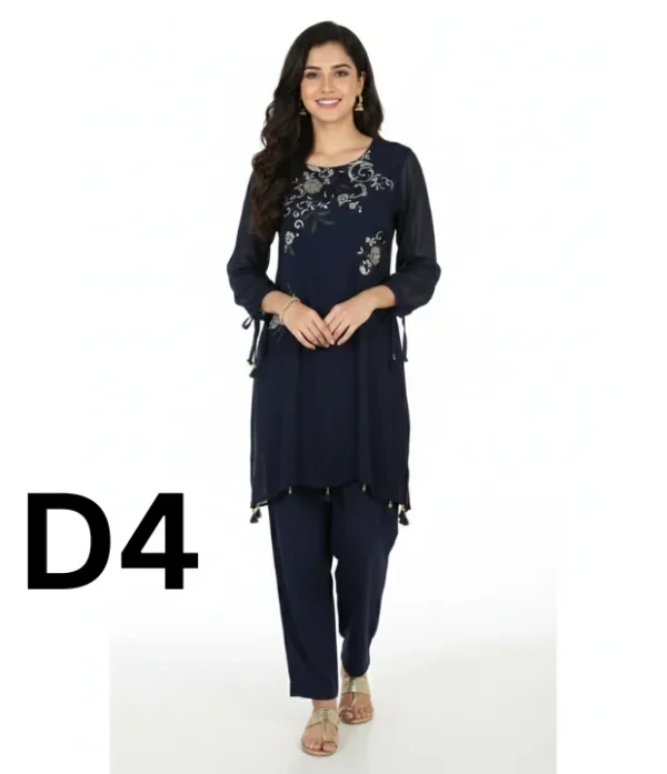 Chiffon frock with embroidery in free size available for just 1699 Rupees