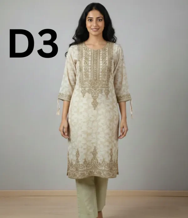 Embroidered Jacquard Frock & Shirt Free Size – Rs. 1599 Embroidered Jacquard frock and shirt in free size available for just 1599 Rupees