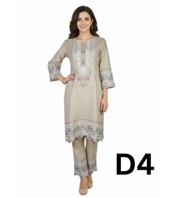 Printed 2 PC Linen frock with trousers in free size available for just 1499 Rupees