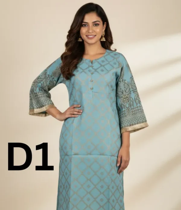 Printed cotton frock and shirt in free size available for just 799 Rupees