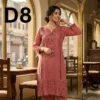 Embroidered Linen frock in free size available for just 1399 Rupees