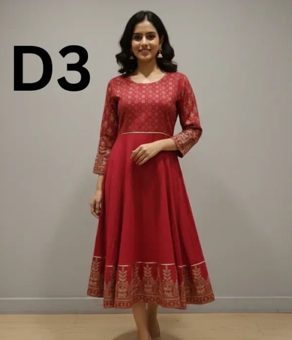 Printed cotton frock and shirt in free size available for just 799 Rupees
