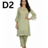 Women’s embroidered Masoori frock and shirt dress in elegant traditional style