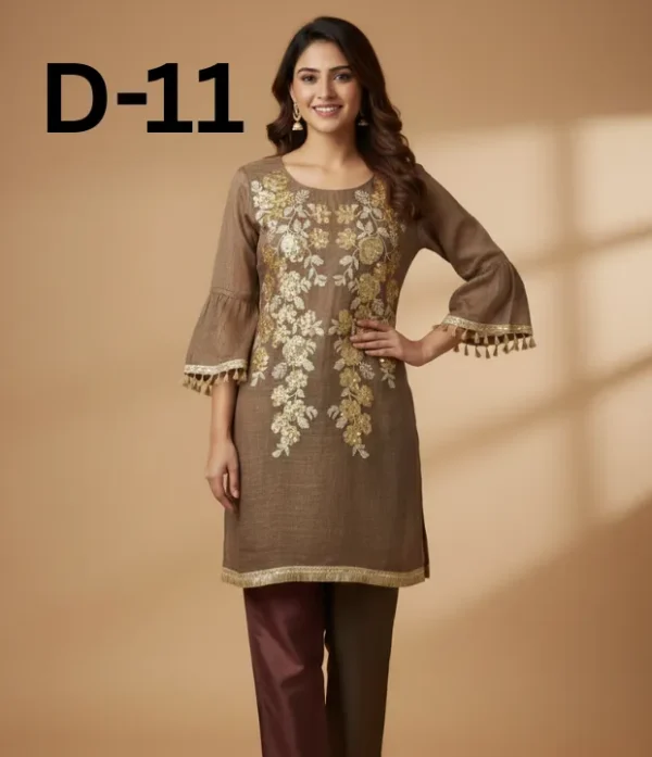 Women’s embroidered Masoori frock and shirt dress in elegant traditional style