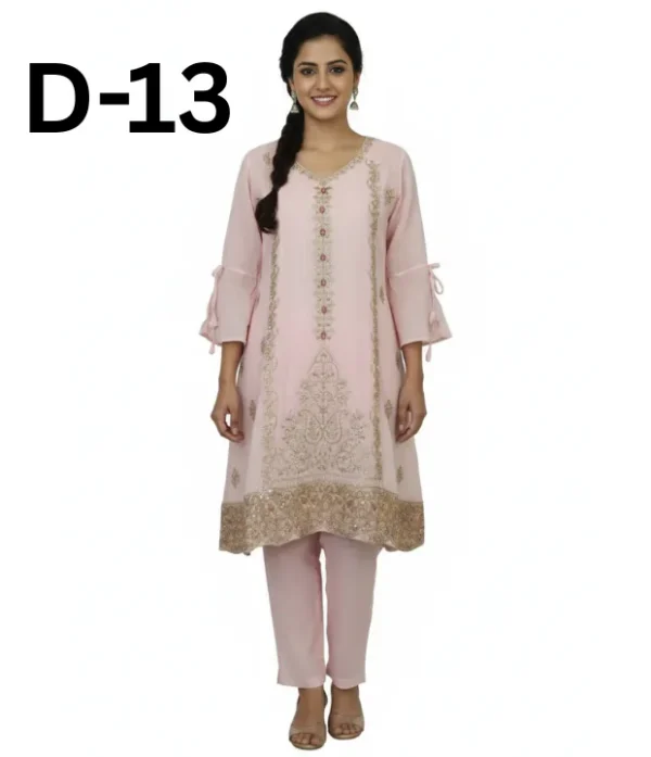 Women’s embroidered Masoori frock and shirt dress in elegant traditional style