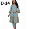 Women’s embroidered paper cotton frock and shirt set with elegant traditional design