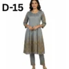 Women’s embroidered paper cotton frock and shirt set with elegant traditional design