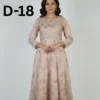 Women’s embroidered paper cotton frock and shirt set with elegant traditional design