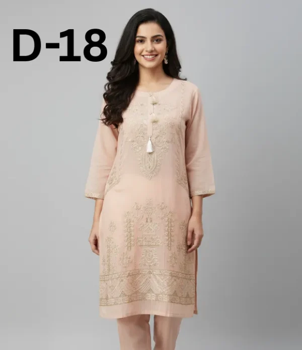 Women’s embroidered Masoori frock and shirt dress in elegant traditional style