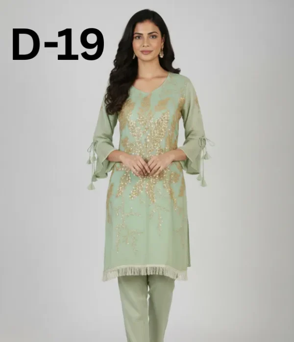 Women’s embroidered Masoori frock and shirt dress in elegant traditional style