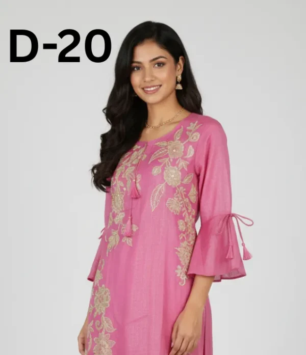 Women’s embroidered Masoori frock and shirt dress in elegant traditional style