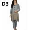 Women’s embroidered paper cotton frock and shirt set with elegant traditional design
