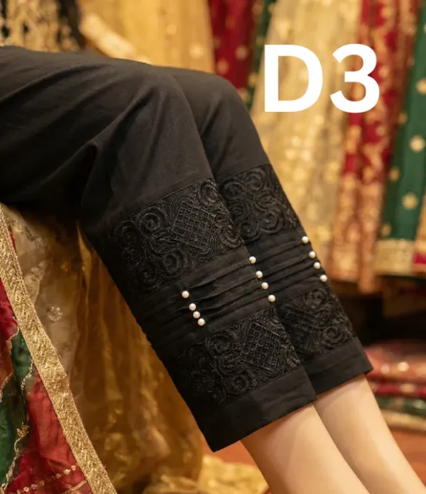 Girls’ Embroidered Cotton Capris by Classic Colors Fashions Stylish and Comfortable Everyday Wear, Available at 499.