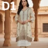 Embroidered Organza Frock & Shirt – Stylish Women’s Outfit for Just Rs. 1499 Women’s embroidered organza frock and shirt outfit with elegant traditional design