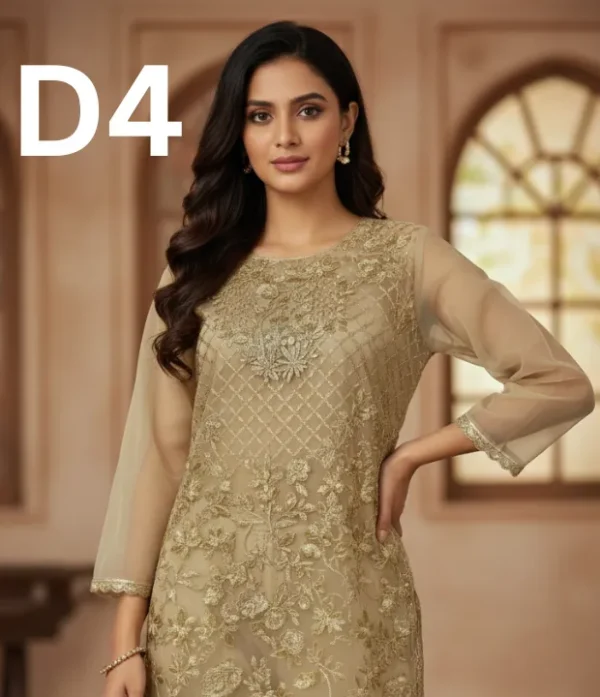 Embroidered Organza Frock & Shirt – Stylish Women’s Outfit for Just Rs. 1499 Women’s embroidered organza frock and shirt outfit with elegant traditional design