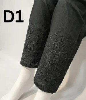 Girls’ Embroidered Cotton Capris by Classic Colors Fashions Stylish and Comfortable Everyday Wear, Available at 499.