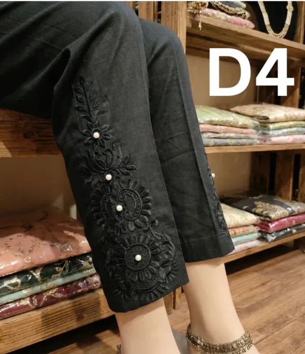 Girls’ Embroidered Cotton Capris by Classic Colors Fashions Stylish and Comfortable Everyday Wear, Available at 499.