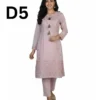 Women’s embroidered paper cotton frock and shirt set with elegant traditional design