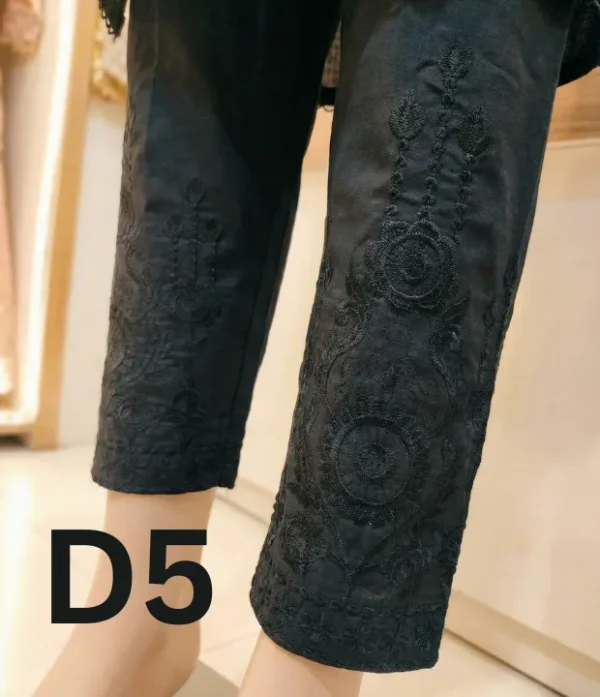 Girls’ Embroidered Cotton Capris by Classic Colors Fashions Stylish and Comfortable Everyday Wear, Available at 499.