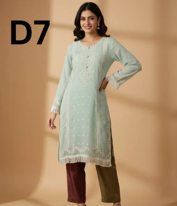Women’s embroidered Masoori frock and shirt dress in elegant traditional style