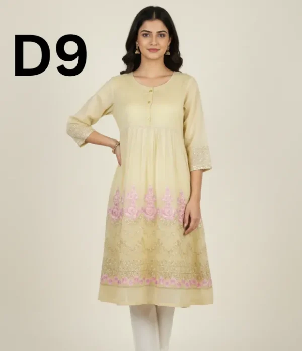 Women’s embroidered Masoori frock and shirt dress in elegant traditional style