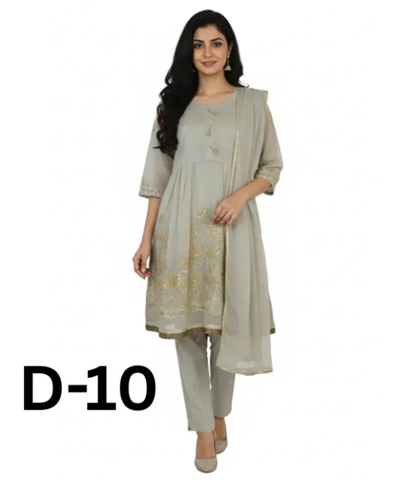 Women’s embroidered Masoori frock and shirt dress in elegant traditional style