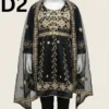 Embroidered 3‑piece linen children’s dress set in cotton and linen fabric including frock, trouser, and dupatta by Classic Color Fashions CCF, priced at PKR 999.
