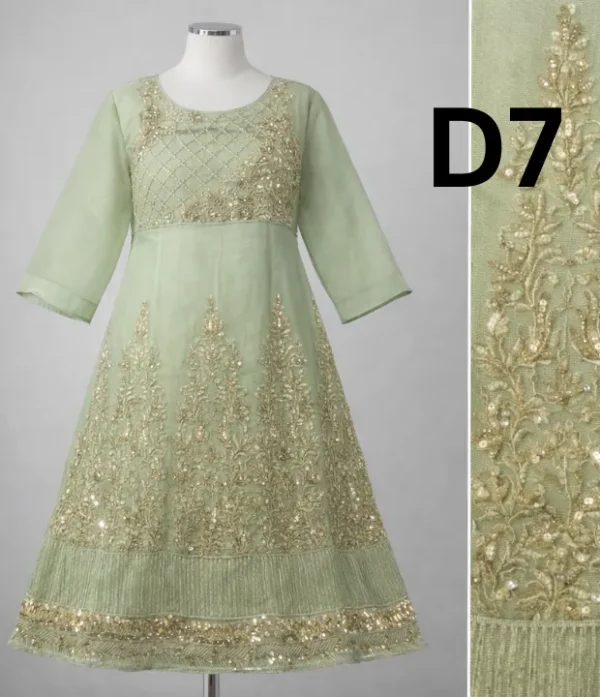 Embroidered Organza Frock & Shirt – Stylish Women’s Outfit for Just Rs. 1499 Women’s embroidered organza frock and shirt outfit with elegant traditional design