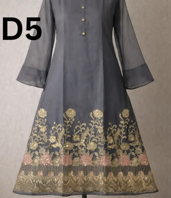 Embroidered Organza Frock & Shirt – Stylish Women’s Outfit for Just Rs. 1499 Women’s embroidered organza frock and shirt outfit with elegant traditional design